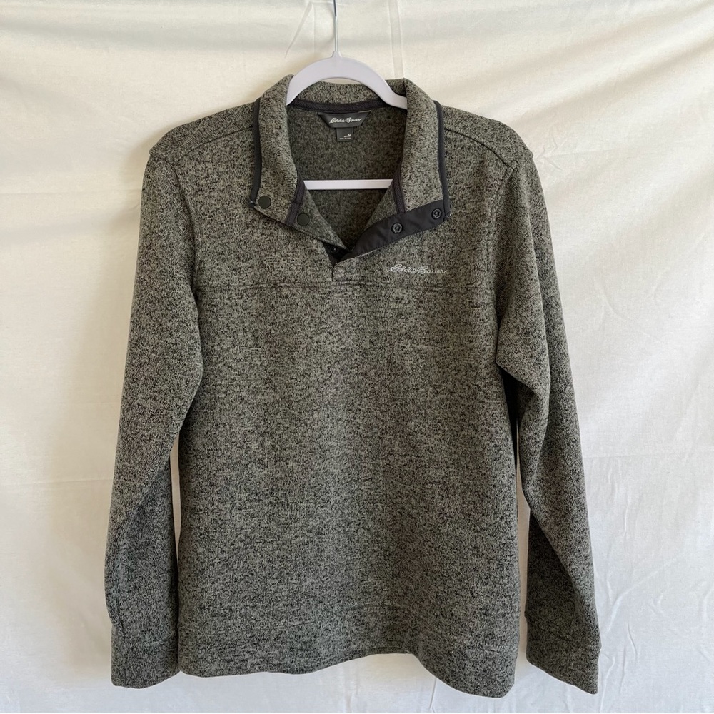 Eddie Bauer Mens 1/4 Snap Heavyweight Radiator Fleece Pullover Size Medium